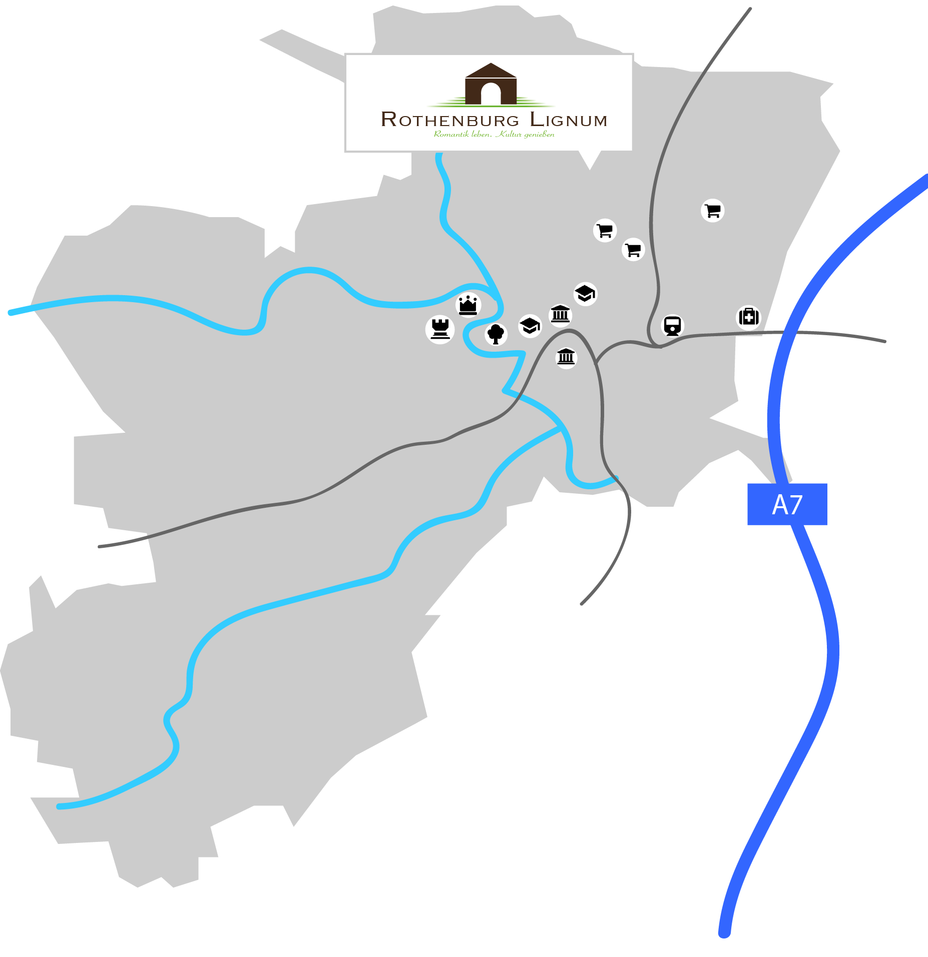 Rothenburg Lignum Lage Karte